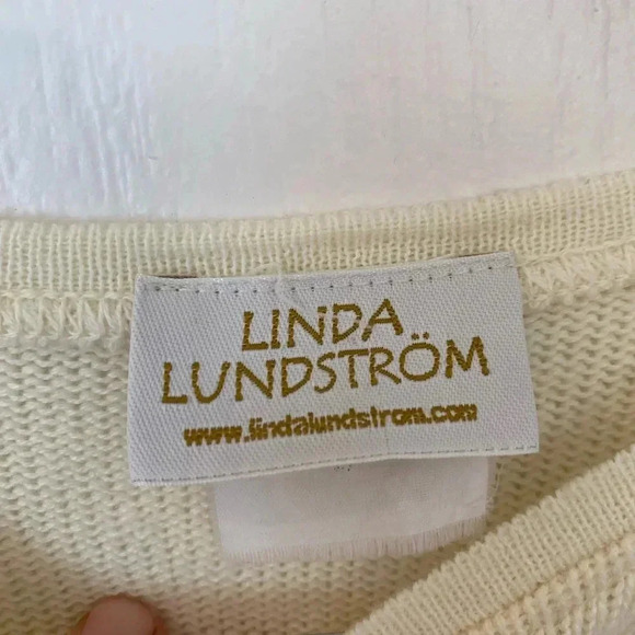 Linda Lundstrom Womens Cream Wool Blend Tunic Sweater - Picture 8 of 9